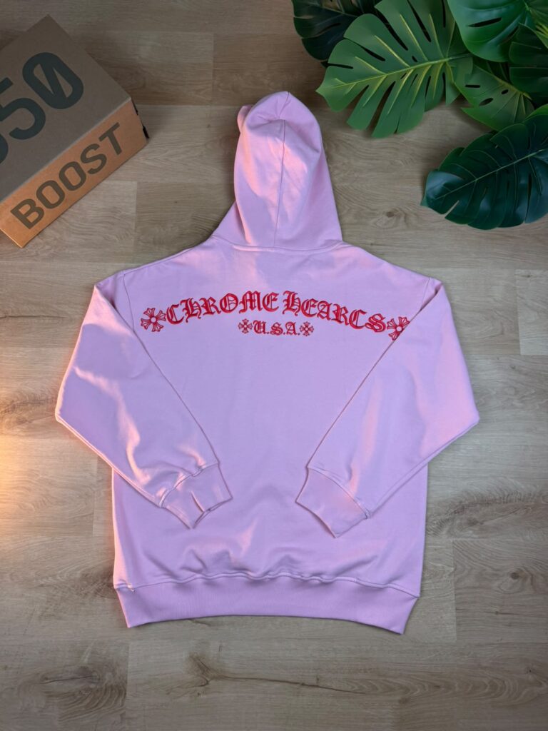 Chrome Hearts T-Bar Majica s Kapuljačom “Pink”