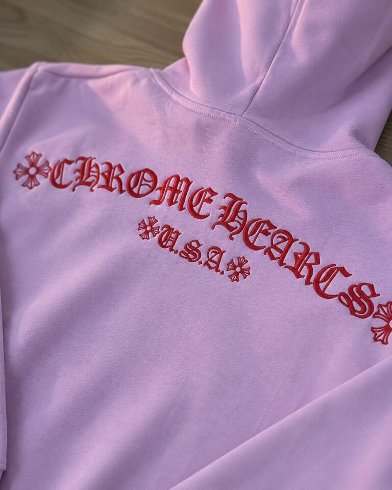 Chrome Hearts T-Bar Majica s Kapuljačom “Pink”