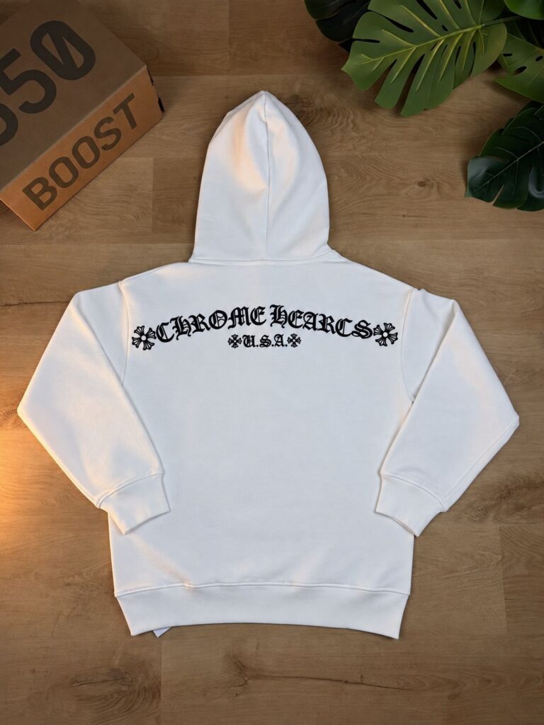 Chrome Hearts T-Bar Majica s Kapuljačom “White”