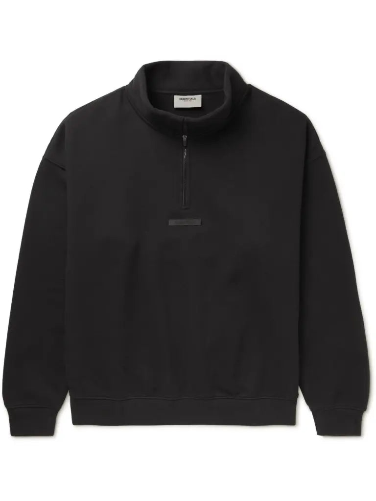 Fear of God Essentials Half Zip Sweater “Black”