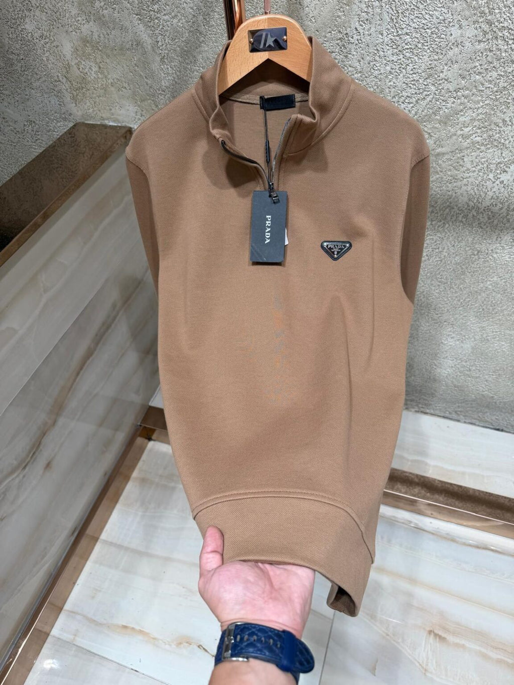 Prada Half-Zip Majica Dugi Rukav
