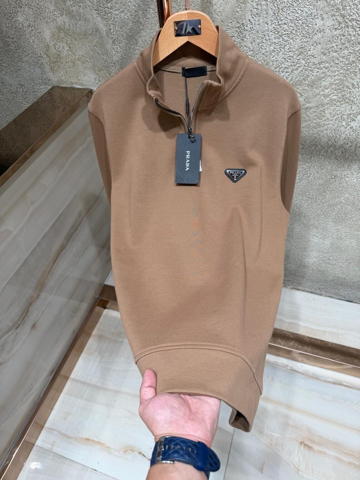 Prada Half-Zip Majica Dugi Rukav
