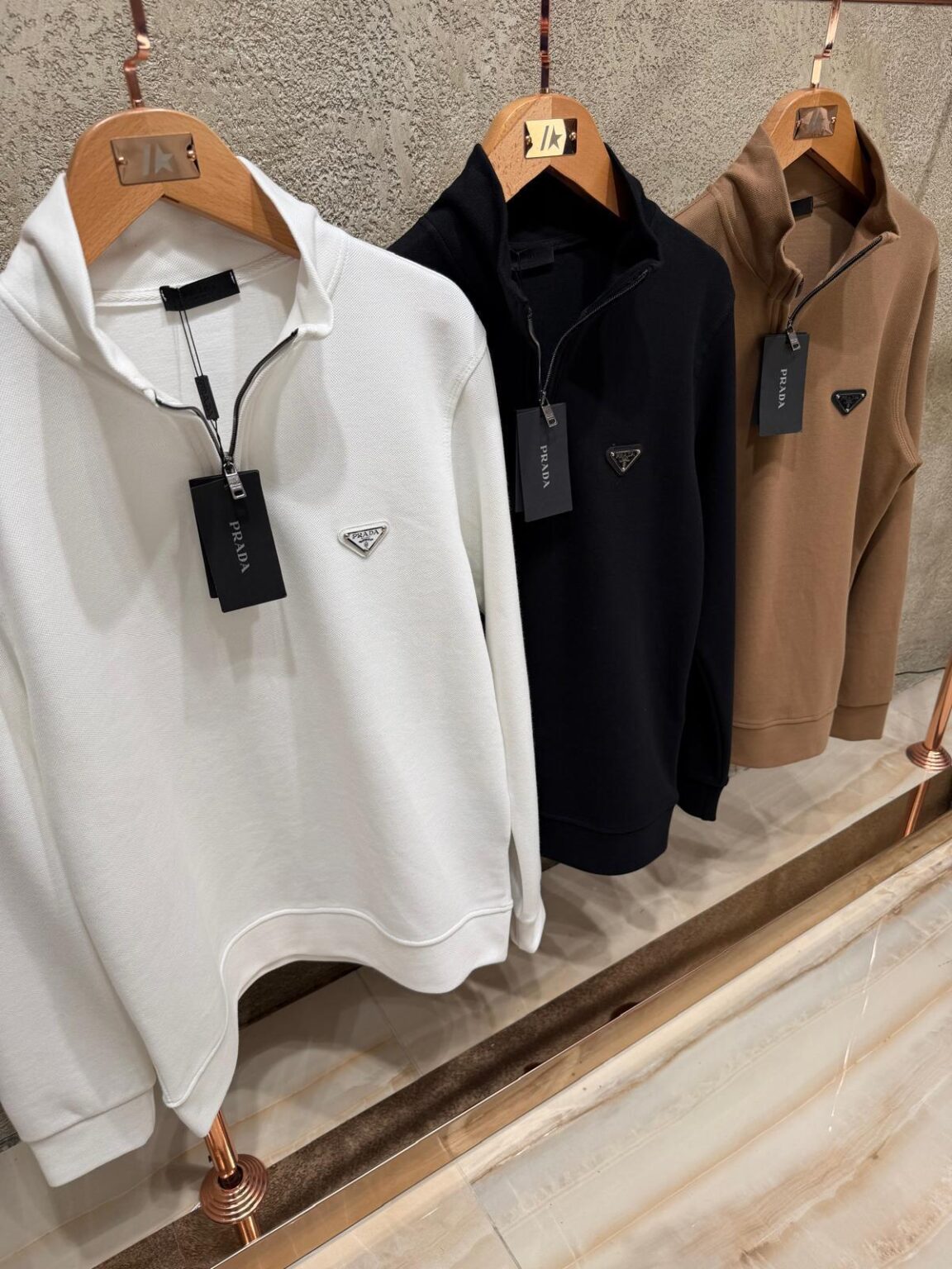 Prada Half-Zip Majica Dugi Rukav