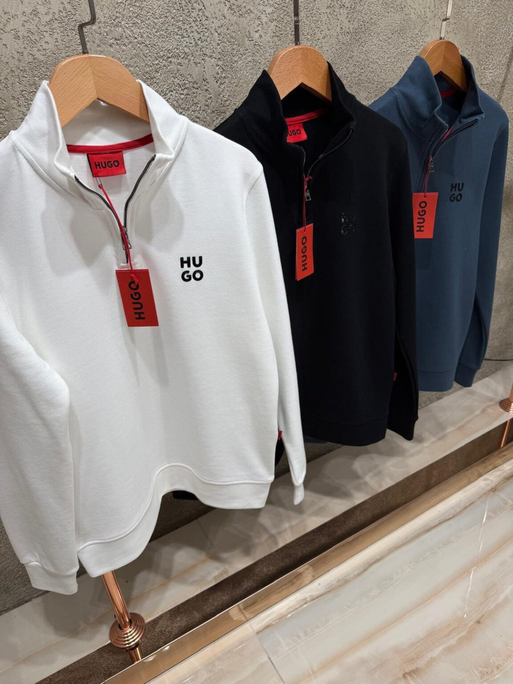Hugo Half-Zip Majica Dugi Rukav