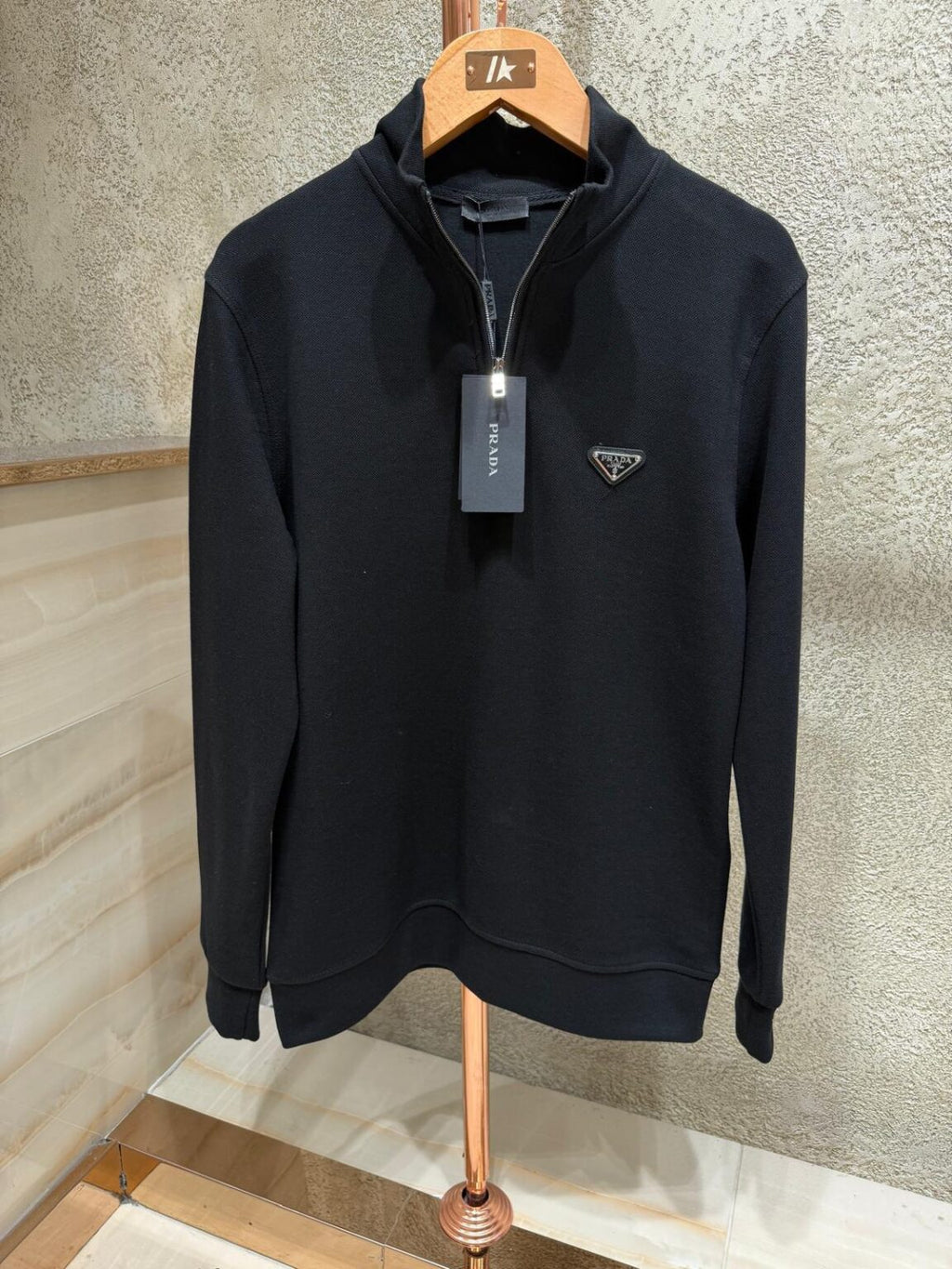 Prada Half-Zip Majica Dugi Rukav