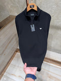 Emporio Armani Half-Zip Majica Dugi Rukav “Black”
