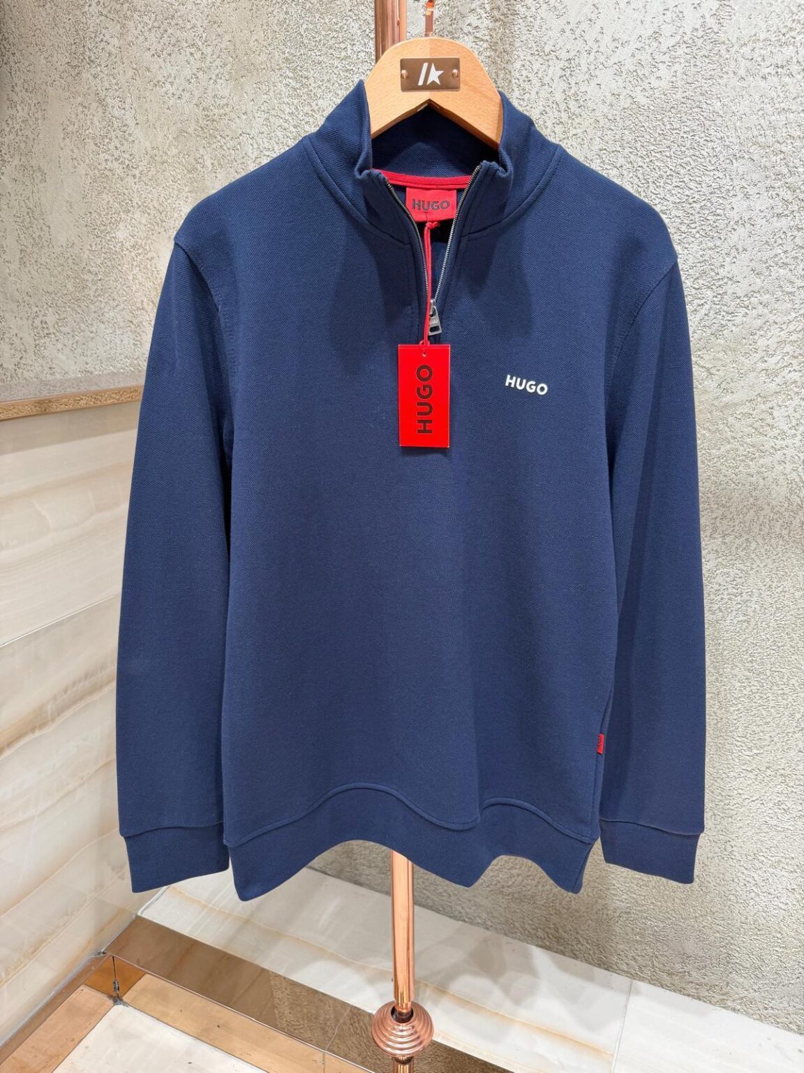 Hugo Half-Zip Majica Dugi Rukav