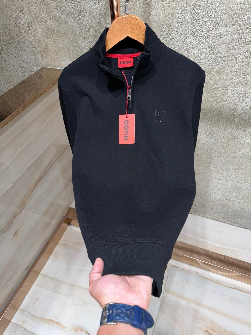 Hugo Half-Zip Majica Dugi Rukav